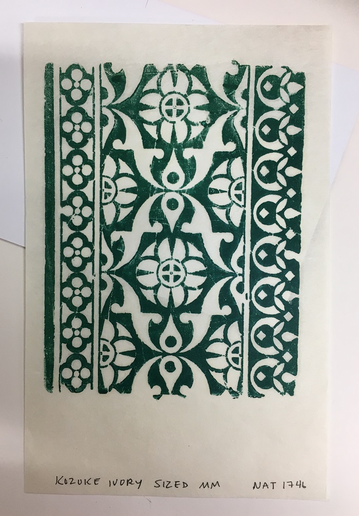 ivory washi block print