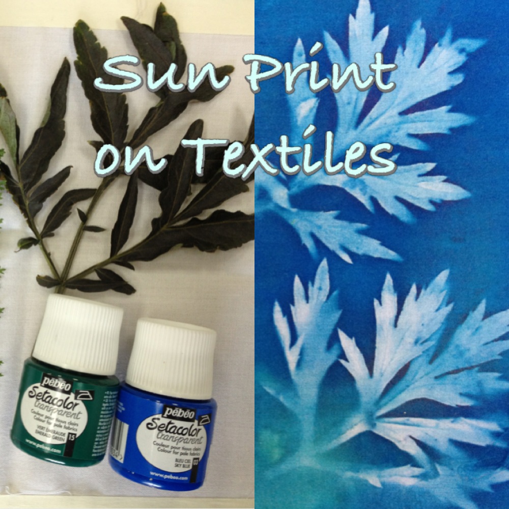 Sun Printing Botanicals on Fabric with Dye