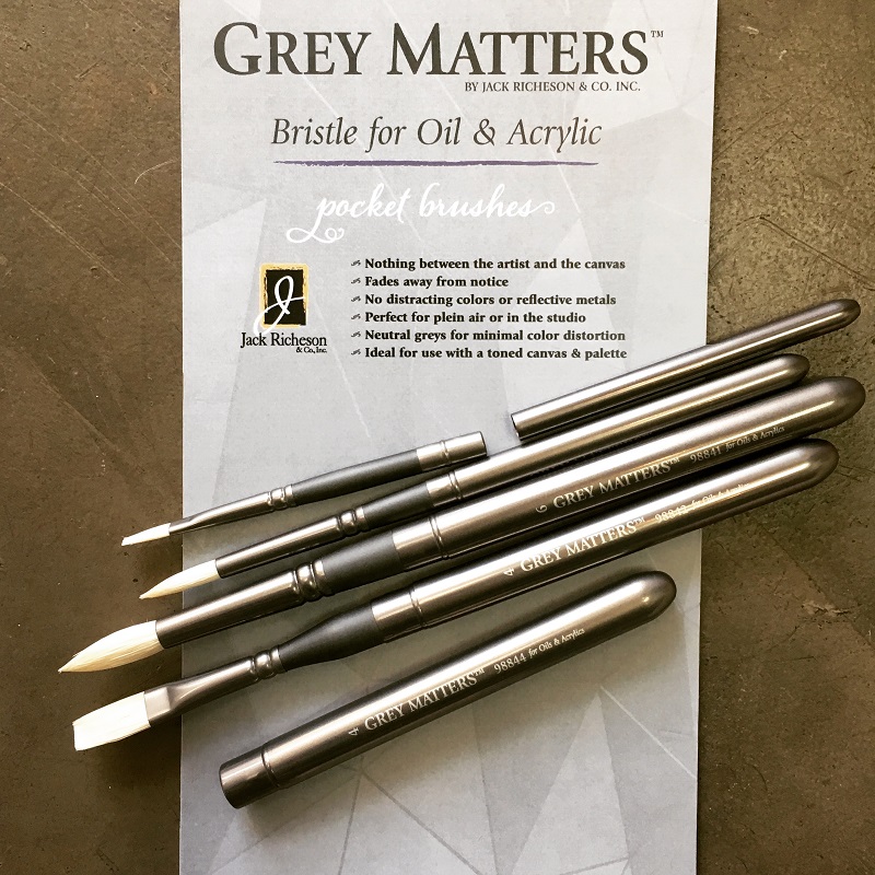 Grey Matters Pocket Brushes - Hog Bristle - The Paint Spot - Art