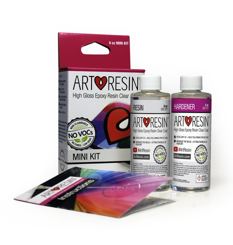 Clear Coat High Gloss Epoxy Resin Mini Kit for All Artwork & Creative Projects 