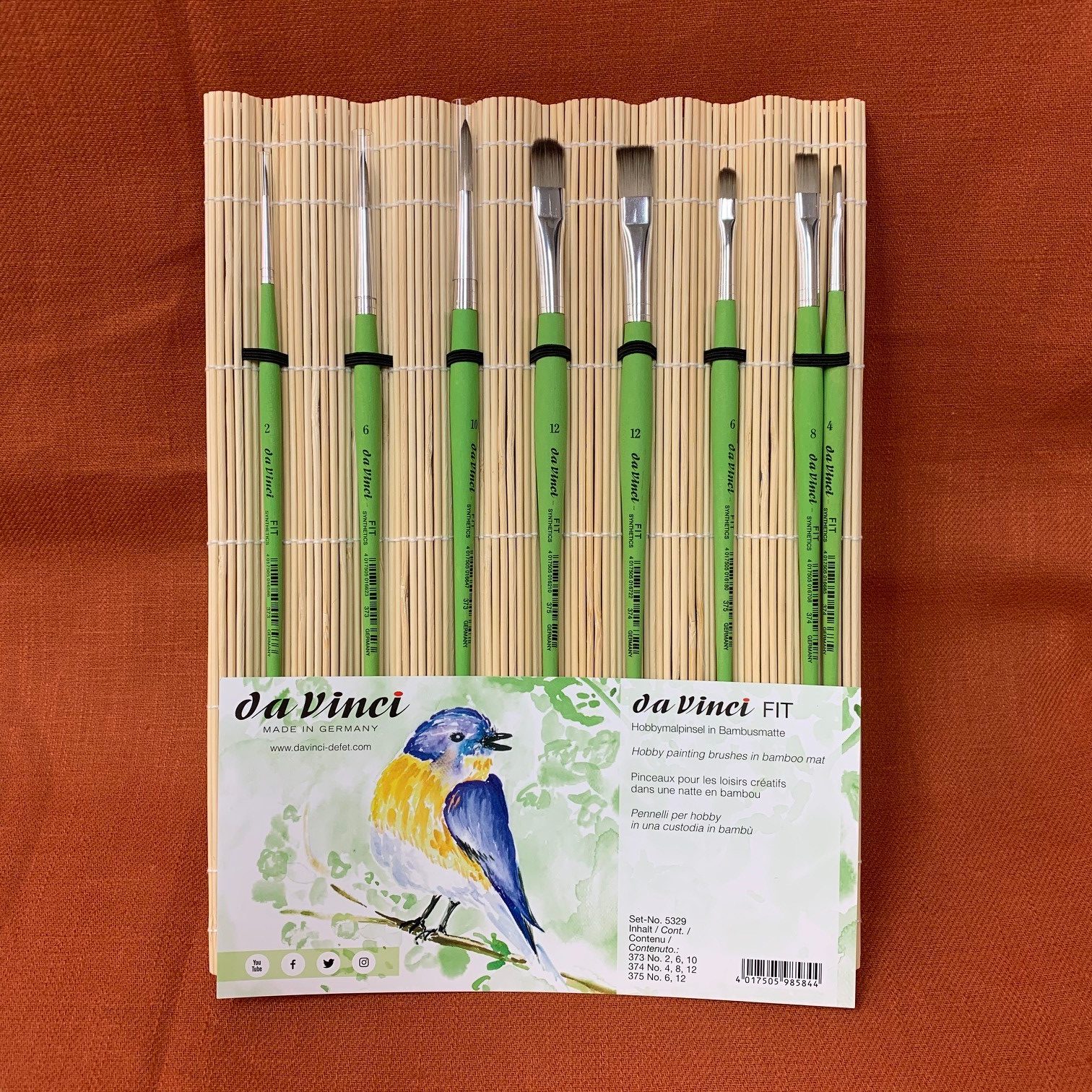 Da Vinci Fit Synthetic Set of 8 with Bamboo Mat