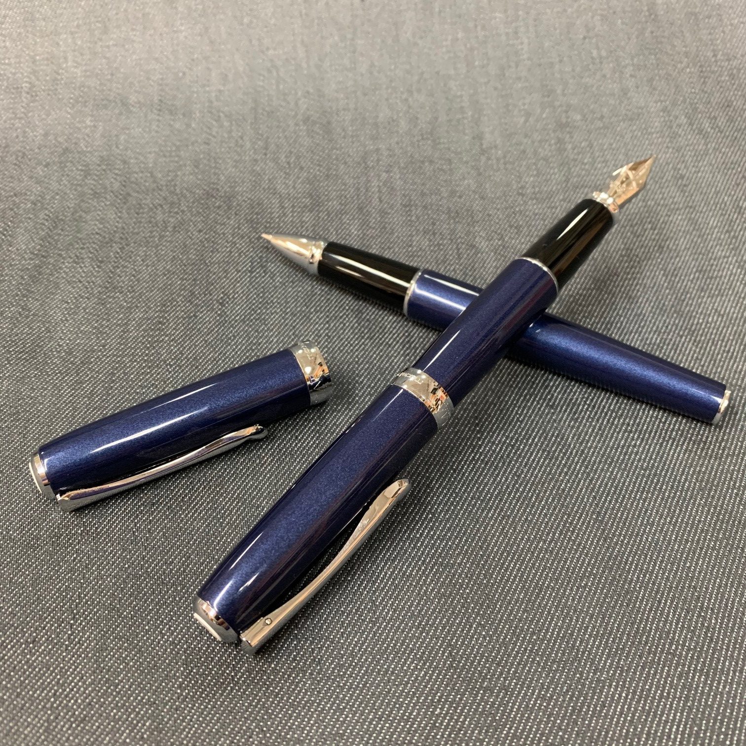 Diplomat Excellence A2 Midnight Blue Chrome Pens