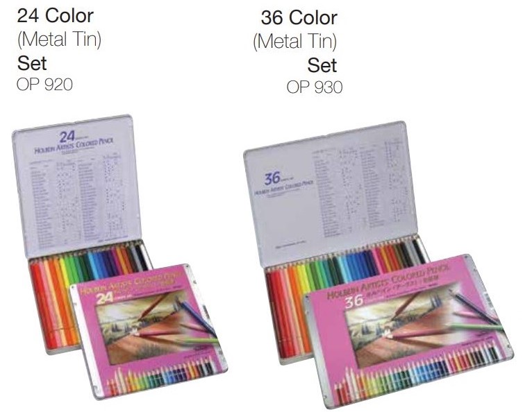 Holbein Artists' 24 Colored Pencil Set in Tin OP920 – Art&Stationery