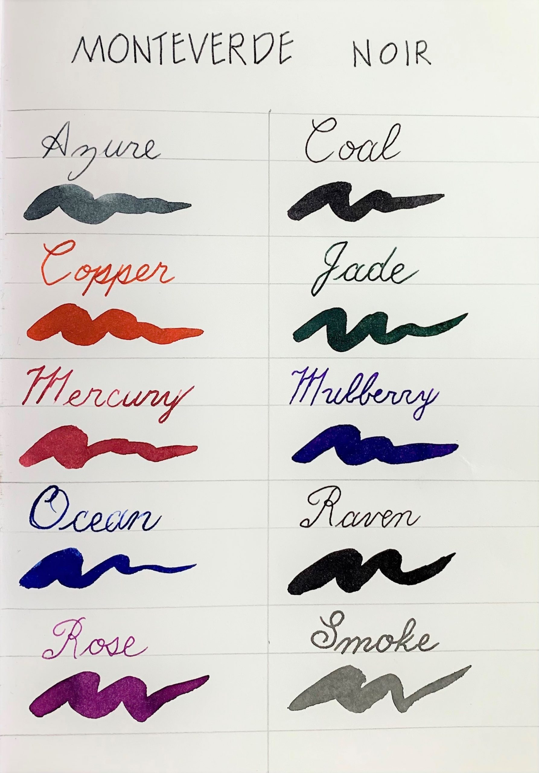 Monteverde Noir Ink Bottles 30ml