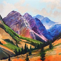 Mountain image of painting using SoFLAT paint