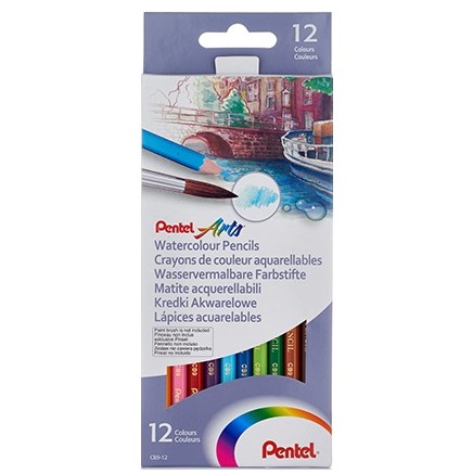 Pentel Arts Watercolour Pencils 12 Set