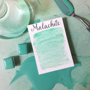 malachite watercolour