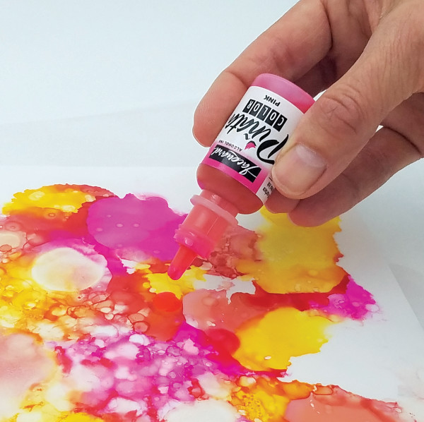 pink alcohol ink