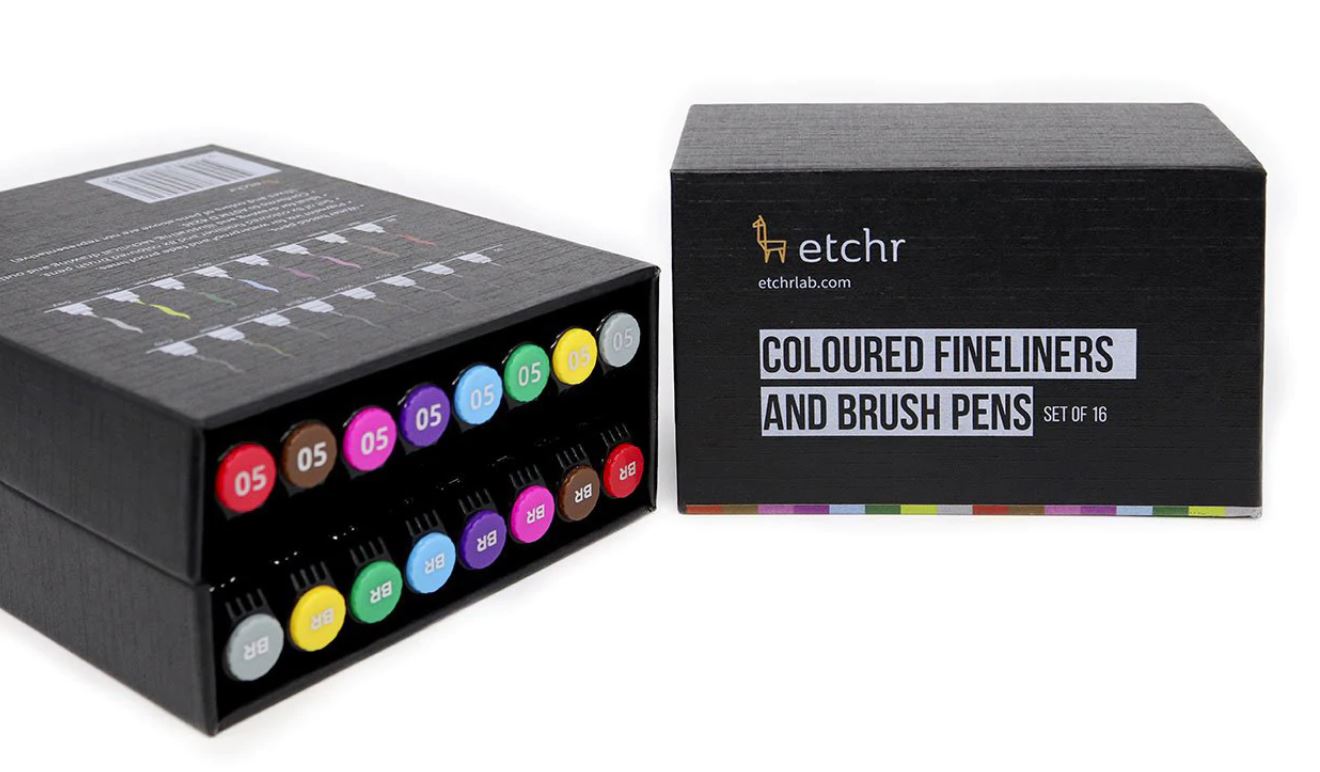 Etchr Black Graphic Pen Collection