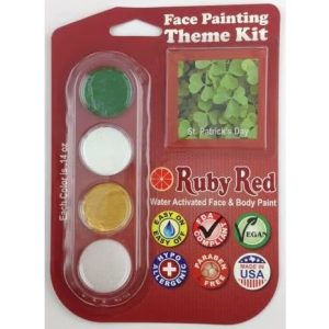 green and gold face paint