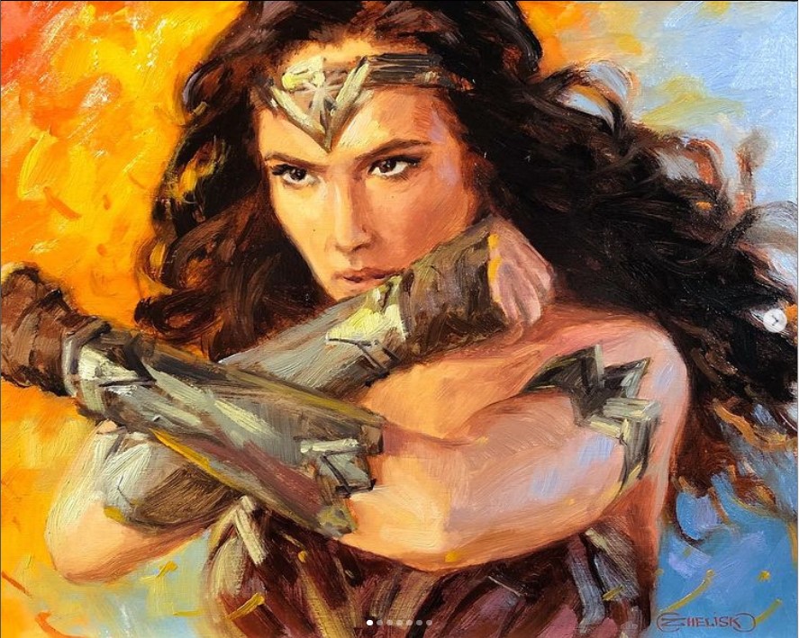 Oksana Zhelisko's pop art rendition of Wonder Woman