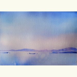Atmospheric Lake in Watercolour: Introduction to Pouring Watercolour Workshop