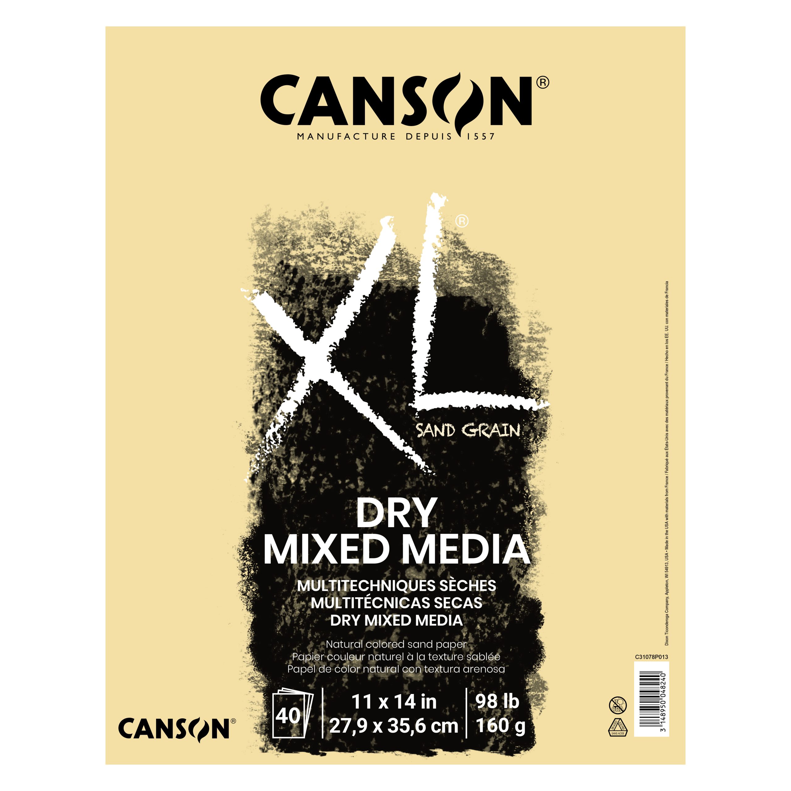 Canson XL Sand Grain Natural Dry Mixed Media Pads