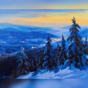 Beginner Acrylic Landscape: Winter Wonderland