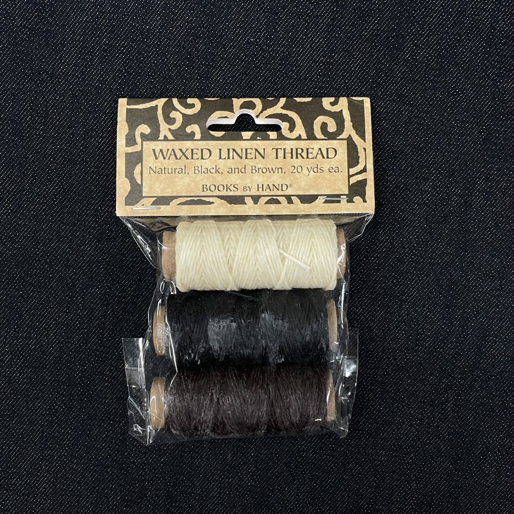 Waxed Linen Thread 3 Natural, Black and Brown