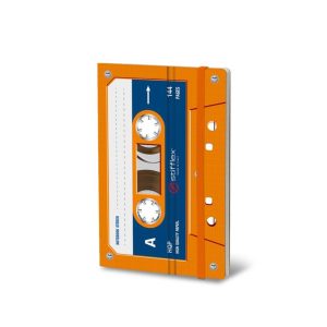 orange cassette tape