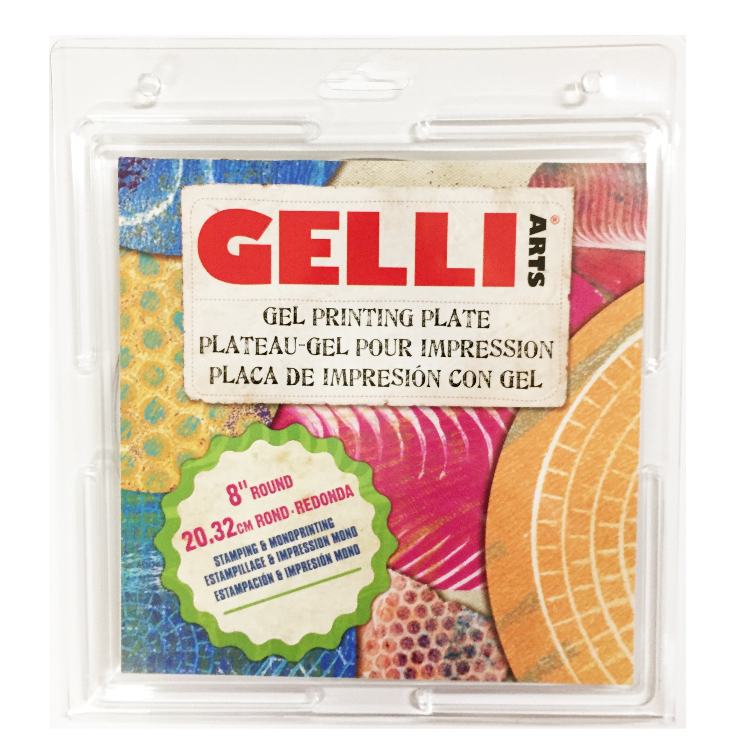 Gelli Arts Round Gelli Plate 8″