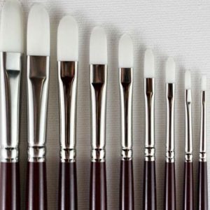 white taklon filbert brush