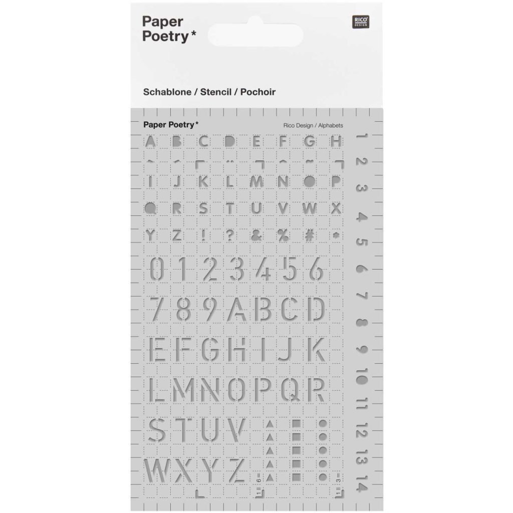 Paper Poetry Stencil Letters The Paint Spot Art Supplies and Art Classes, Edmonton