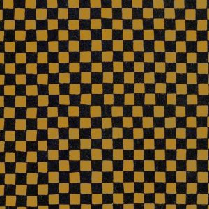 WAZ117 Katazome-shi Black/Ochre Checkers