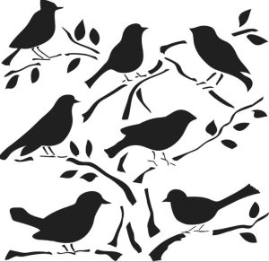 Stencil - Birds - 185