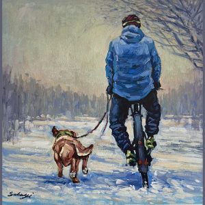 Paint a Dog Walker in Acrylic