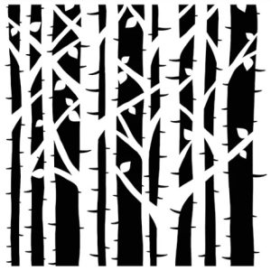 Stencil - Birch Trees - 1052