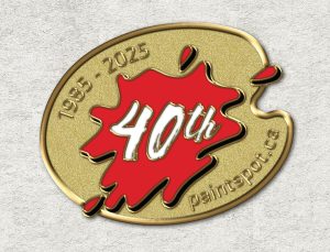 The Paint Spot 40th Anniversary Pin