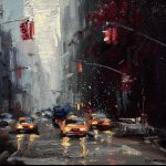 Discovering Oils: Abstracting a Rainy Urban Street