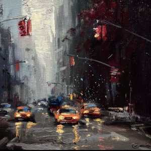 Discovering Oils: Abstracting a Rainy Urban Street