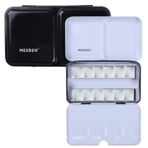 Meeden Art Empty Watercolor Palettes with Half Pans