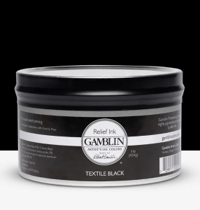 Gamblin Textile Black Relief Ink 300ml