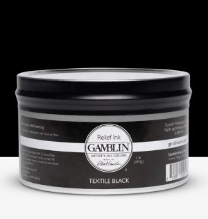 Gamblin Textile Black Relief Ink 300ml