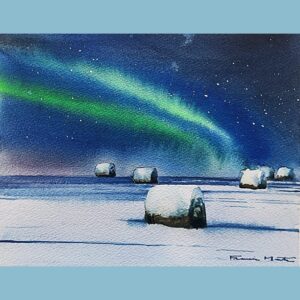 Northern Lights in Winter Watercolour Workshop