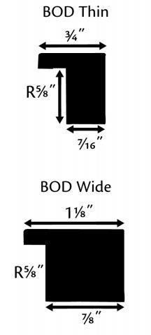 Illustration of thick and thin BOD Wood Frames