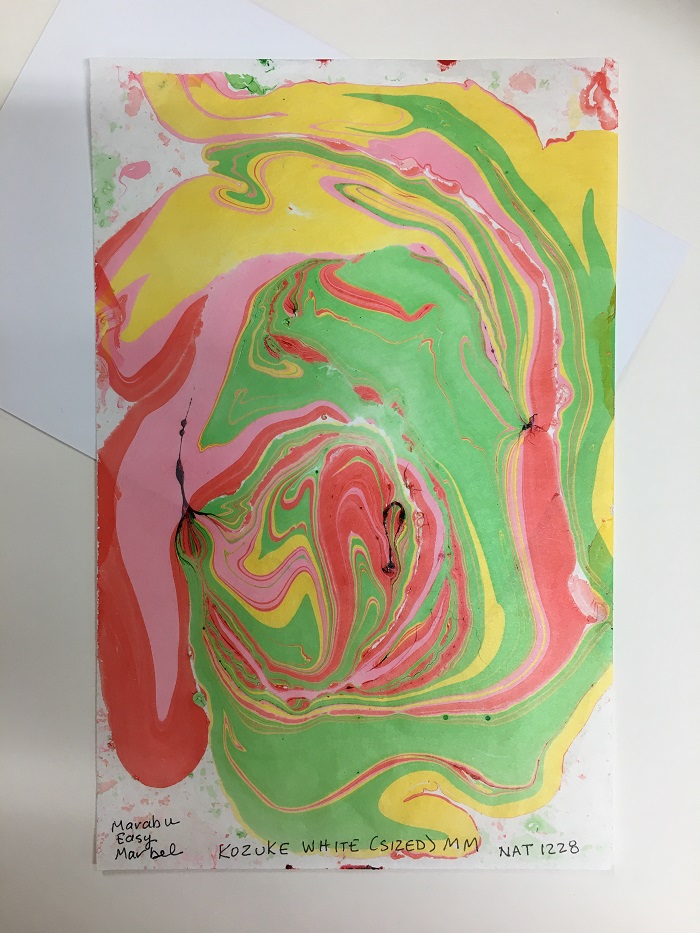 paper marbling on washi