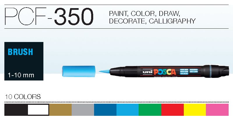 POSCA brush marker PCF-350 Paint Marker 