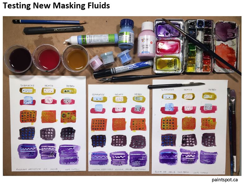 Working with Masking Fluid - Art Supplies materials and equipment