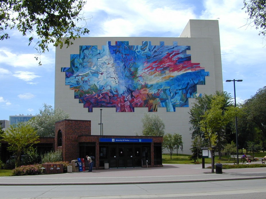 Norman Yates's mural on the Education North building at the U of A