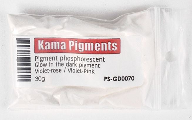 Kama Glow in the Dark Violet Pink Powdered Pigment