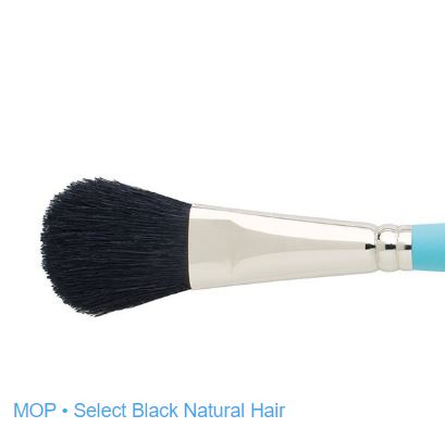 Silver Mop Short Handle White Round Brush 20